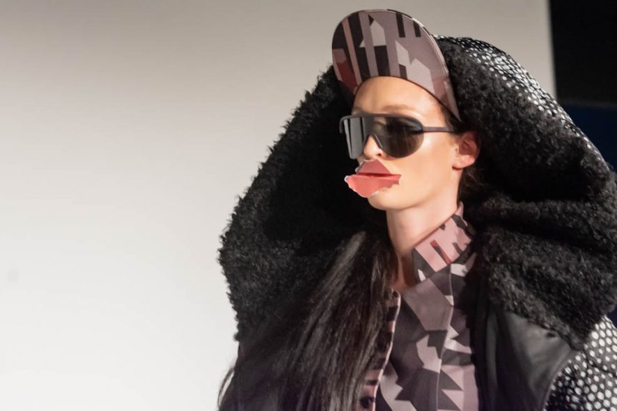 VIENNA, AUSTRIA - SEPTEMBER 13: Model walks down the runway during the opening show of the MQVFW.21, MQ Vienna Week 2021 at the MuseumsQuartier on September 13, 2021 in Vienna, Austria.