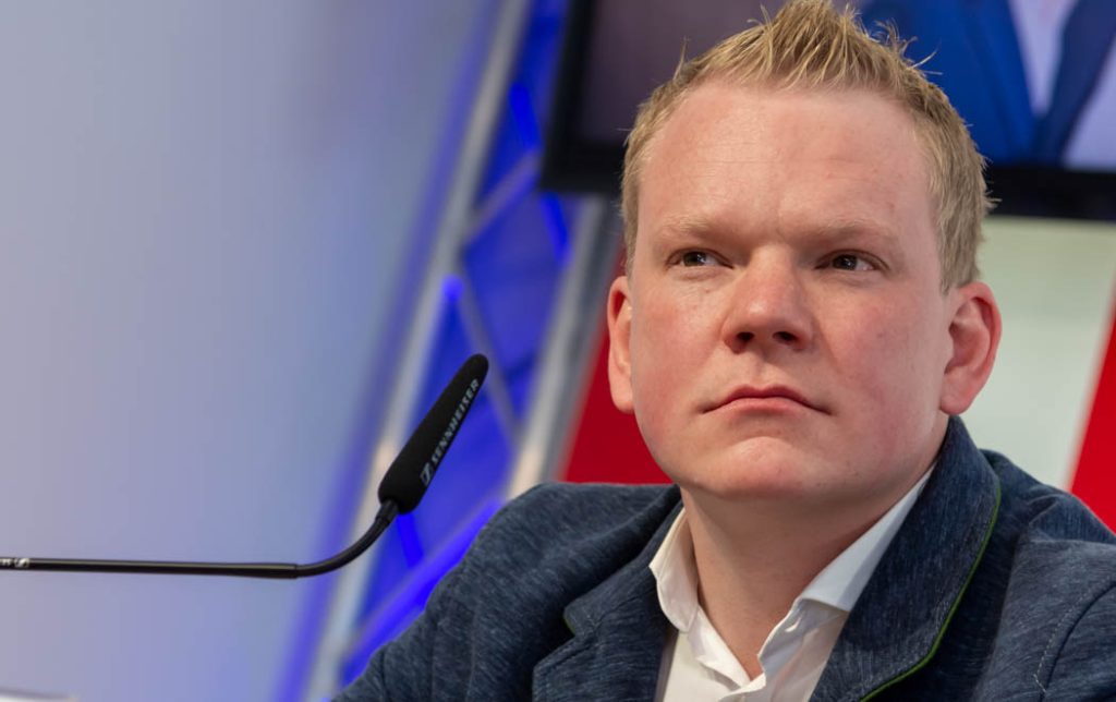 WIEN, ÖSTERREICH - 31. MAI: Landesparteiobmann, Klubobmann und Abgeordneter zum Vorarlberger Landtag Christof Bitschi während der Pressekonferenz -Neues aus dem USA-, ÖVP-Korruptions-Untersuchungsausschuss mit dem Schwerpunkt Vorarlberg im FPÖ Medienzentrum am 31. Mai in Wien, Österreich.